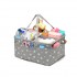 EB2048 - Kono Baby Nappy Caddy Organiser With Storage - Star Print Grey